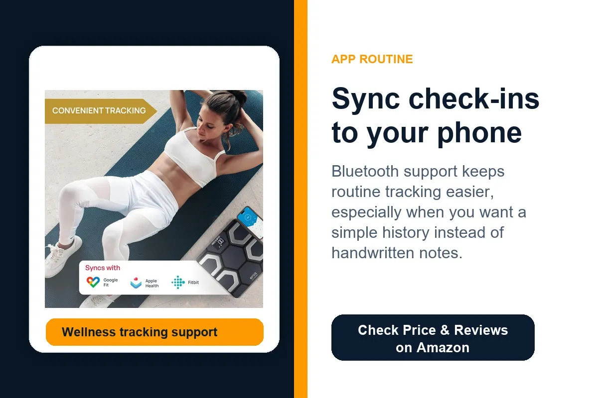 INEVIFIT Bluetooth app syncing and connected wellness routine