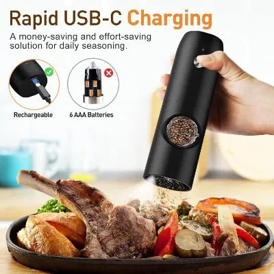 Electric Salt & Pepper Grinder Set