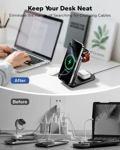 KPON Foldable 3-in-1 Wireless Charger