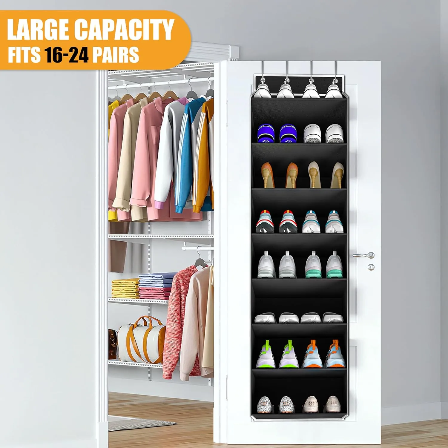 KYEVIS Over Door Organizer usage visual