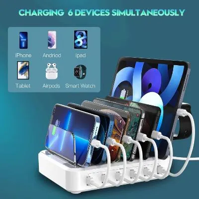 Multi-Device Charging Station Organizer