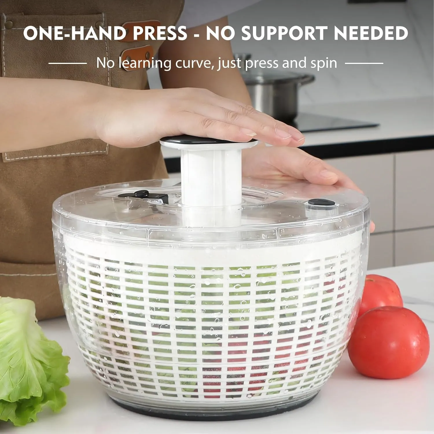 Ourokhome One-Hand Salad Spinner
