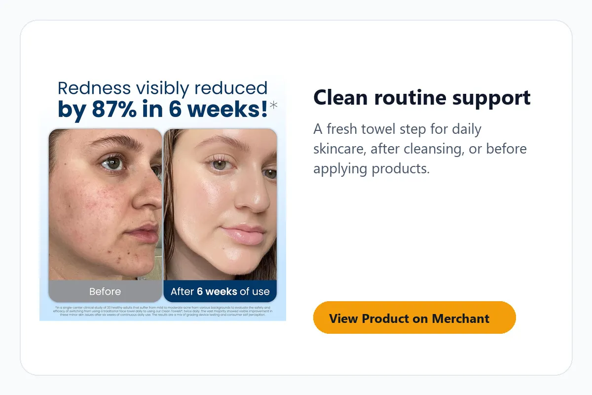 Clean Skin Club Clean Towels routine support