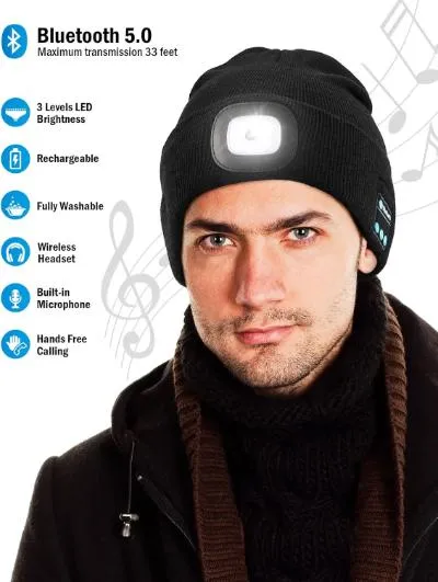 Wmcaps Bluetooth Beanie with Light
